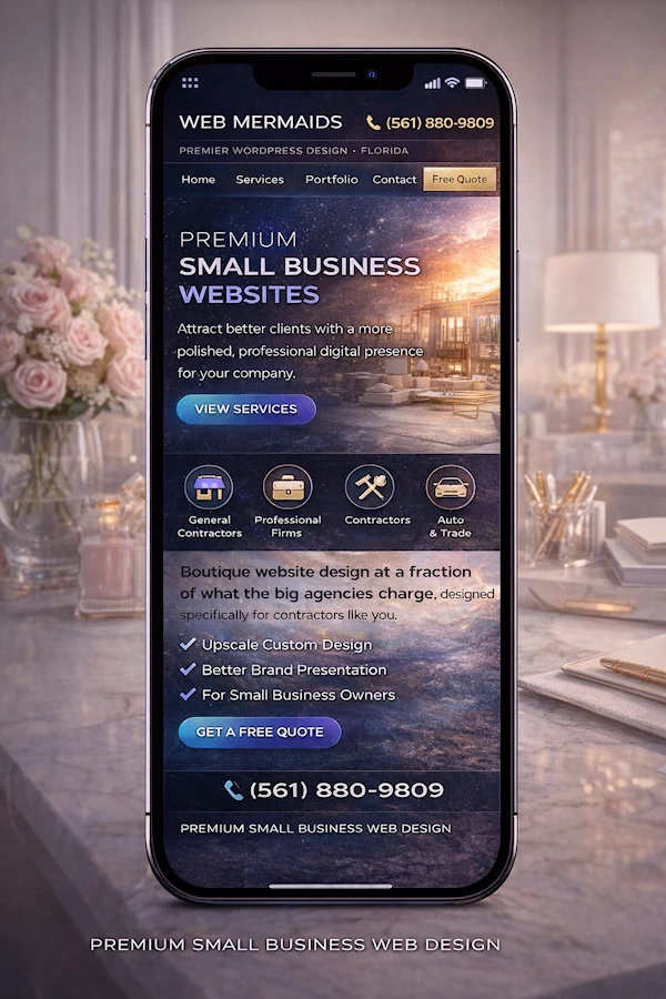 Small business website designer sample