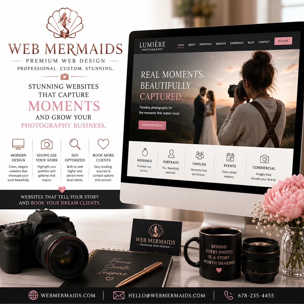 Photographer website design