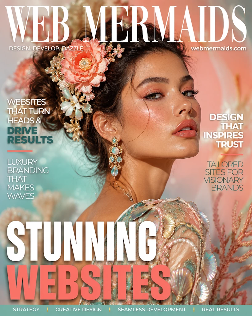The Legend of Web Mermaids editorial magazine cover